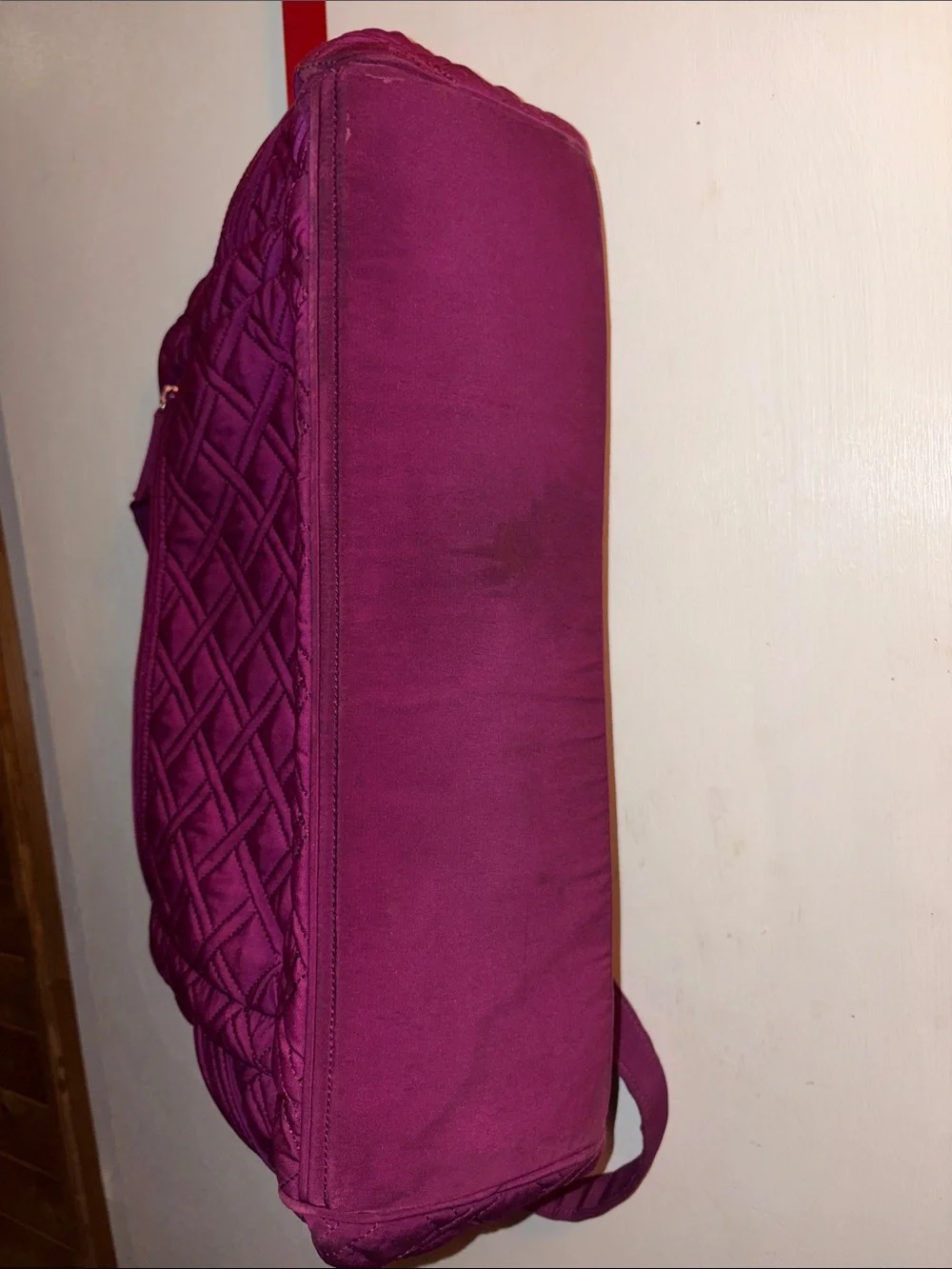 Vera Bradley Quilted Plum Diaper Bag with attached Zip-Out Cloth Changing Pad